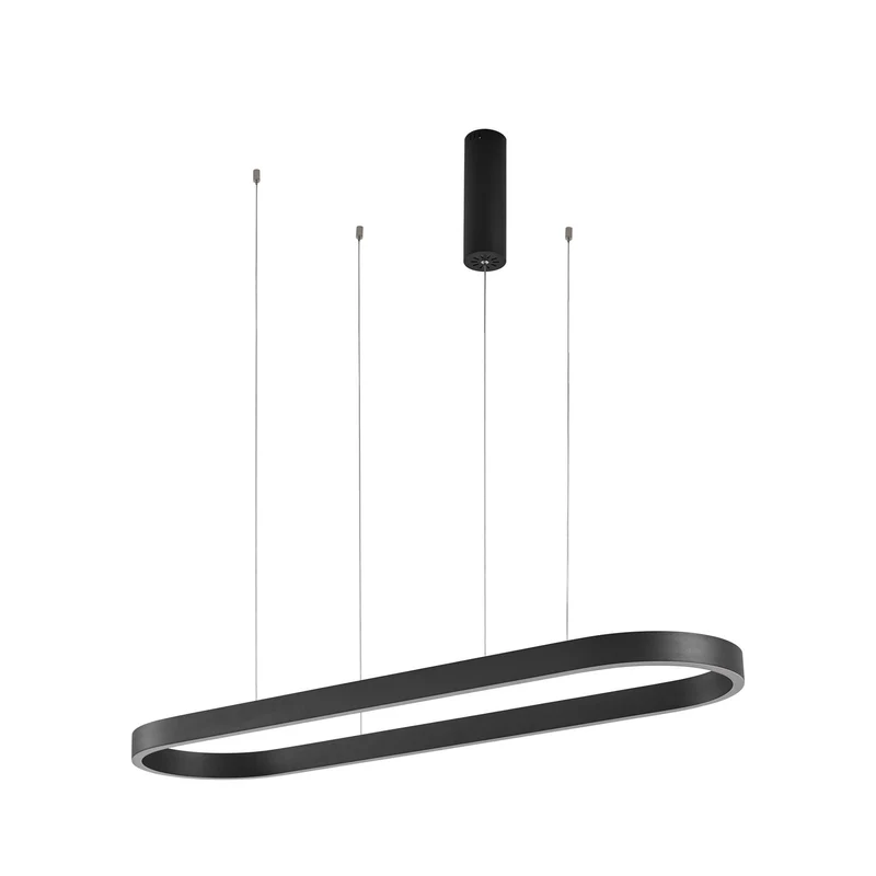 MELINAY Smart LED Pendelleuchte – Moderne schwarze LED-Hängeleuchte mit Tuya-App-Steuerung