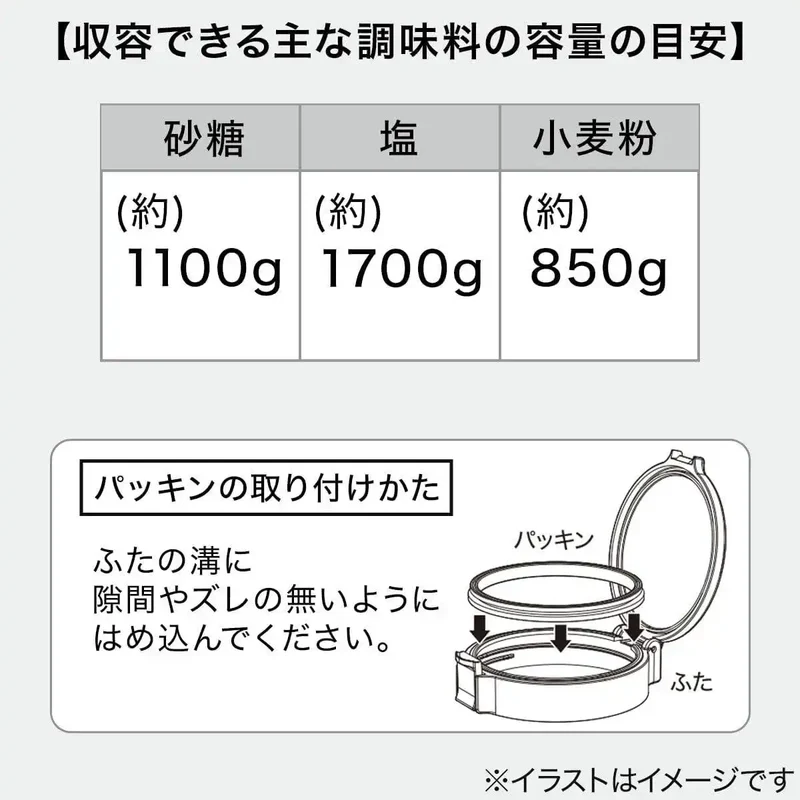 Nitori 2WAY One-Push Canister - 1.5L Middle Lid Container
