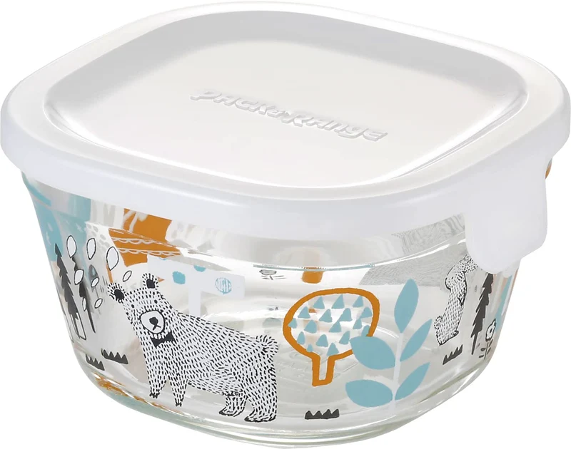 Iwaki 200ml Heat-Resistant Glass Airtight Container Square Mori No Nakade