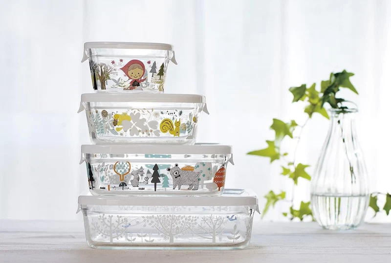 Iwaki 200ml Heat-Resistant Glass Airtight Container Square Mori No Nakade