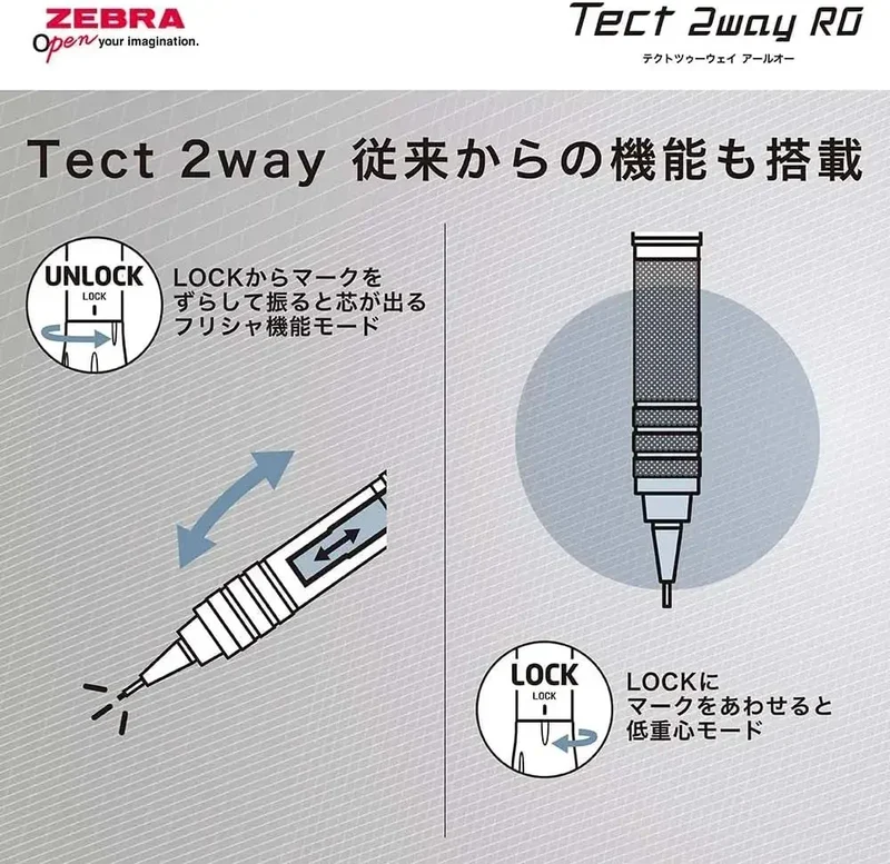 Zebra Pen P-MA141 Tect 2-Way 0.5mm Drafting Mechanical Pencil