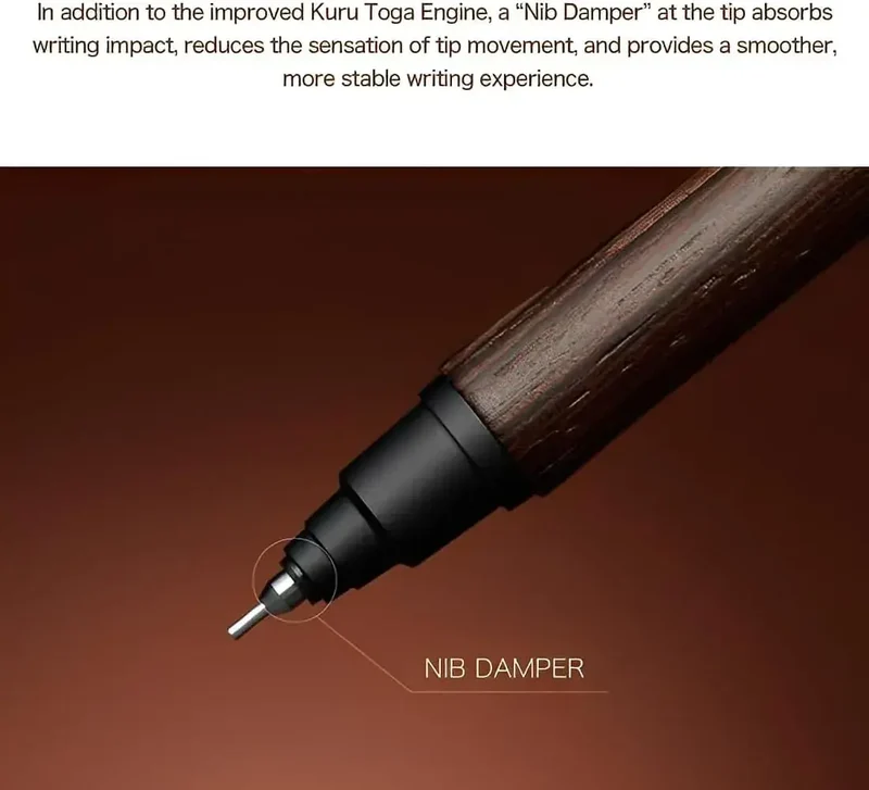 Mitsubishi Kurutoga 0.5mm Wooden Mechanical Pencil Forest Green