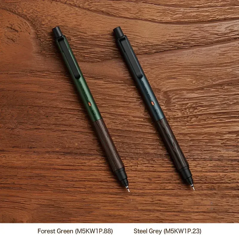 Mitsubishi Kurutoga 0.5mm Wooden Mechanical Pencil Forest Green