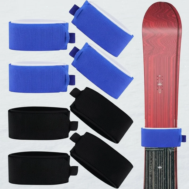 POLARBIND – Strapazierfähige Nylon-Skigurte (2 Stück) Mit Klebebefestigungsgurten