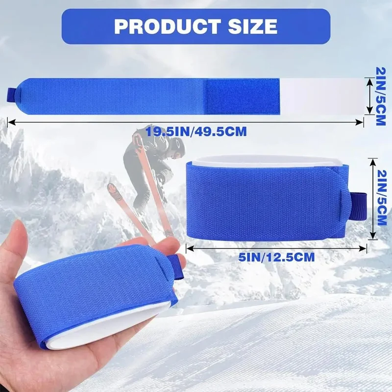 POLARBIND – Strapazierfähige Nylon-Skigurte (2 Stück) Mit Klebebefestigungsgurten
