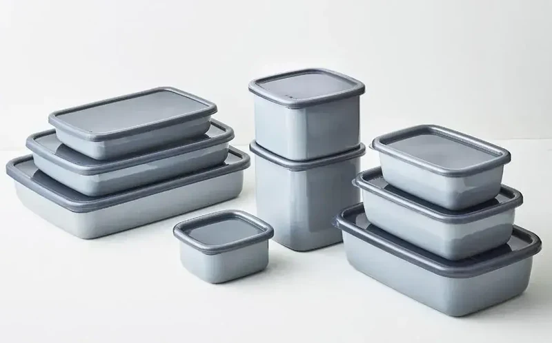 Noda Horo GS-L Enameled Heat-Proof Food Storage 1.2L with Lid