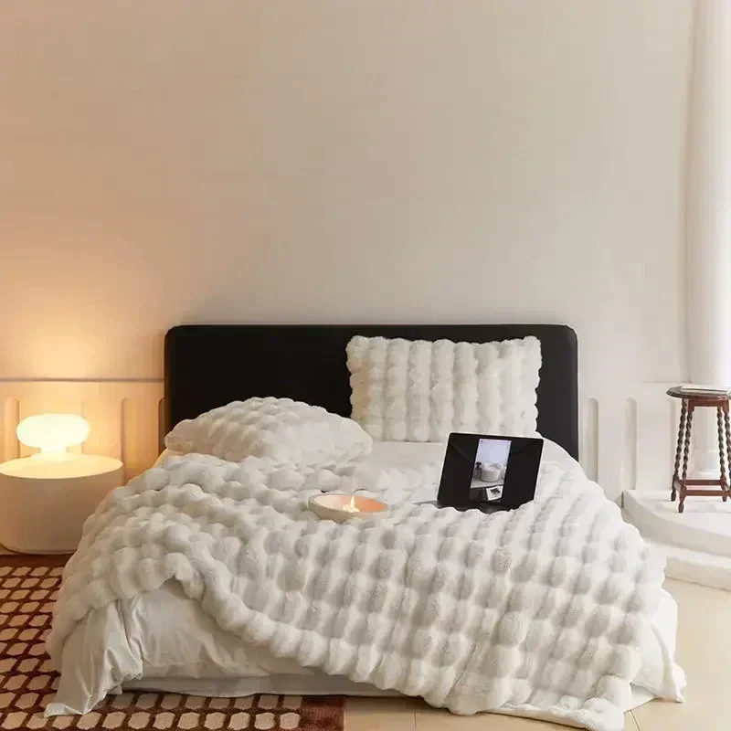 Tragbare Flauschige Kunstpelz-Decke | Weiche Decke Für Zuhause Und Reisen