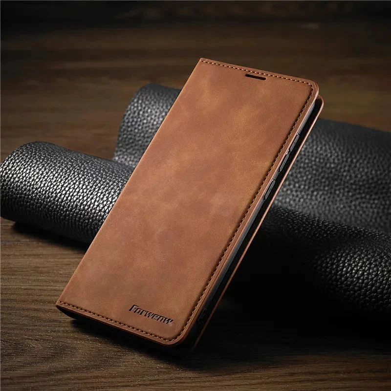iPhone Wallet Hülle – Flip Case mit Kartenfächern, Magnetverschluss & Standfunktion