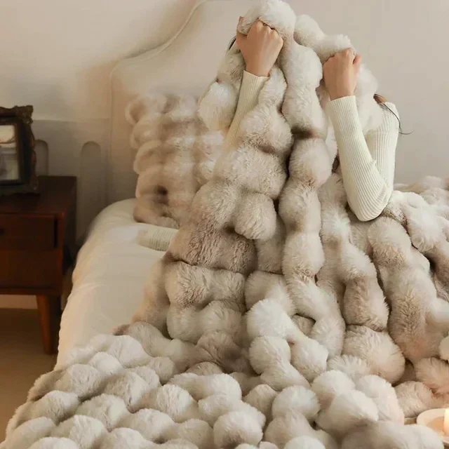 Fauxa – Tragbare Kunstfell-Kuscheldecke Anti-Pilling – Warm & stilvoll