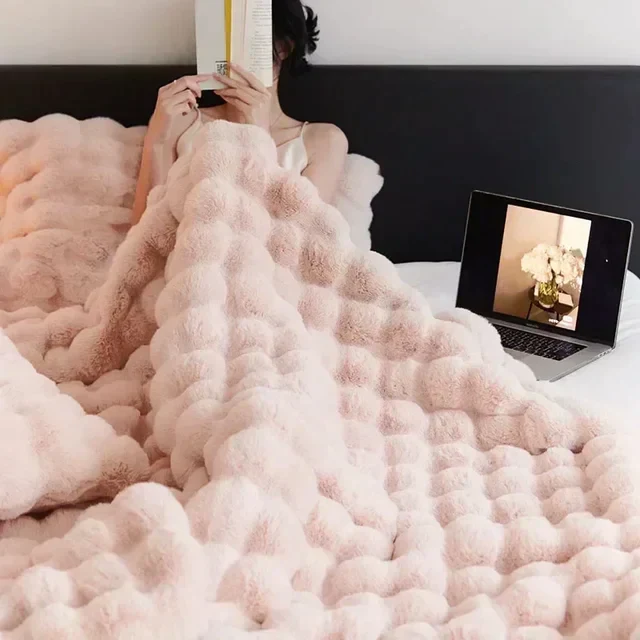 Fauxa – Tragbare Kunstfell-Kuscheldecke Anti-Pilling – Warm & stilvoll