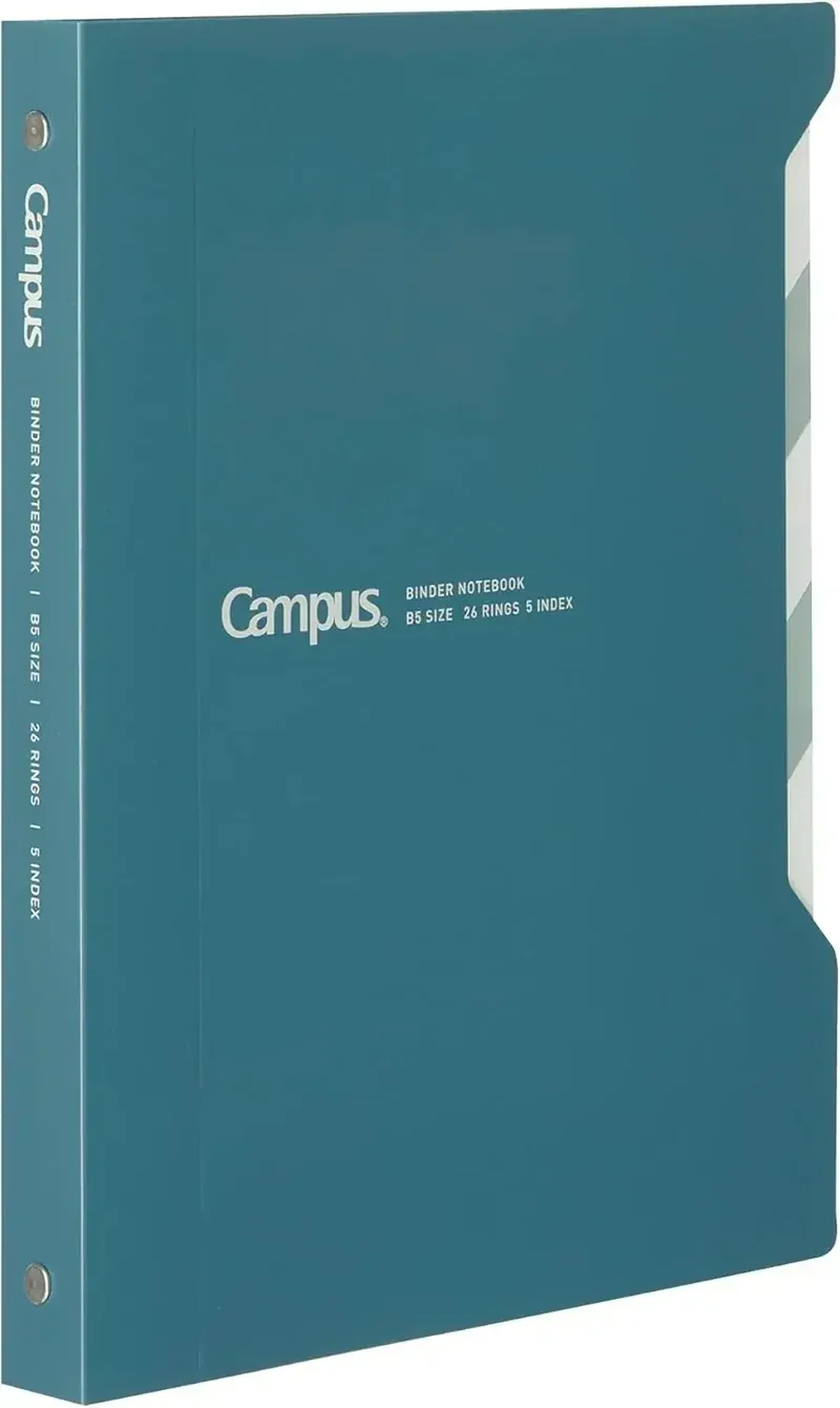 Kokuyo RU-P337W Campus Refillable B5 Binder, Effortless Access Tabs