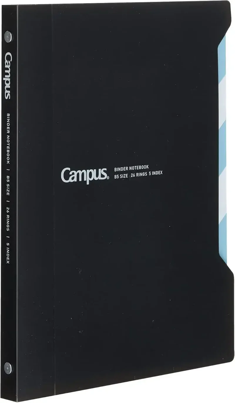 Kokuyo RU-P337W Campus Refillable B5 Binder, Effortless Access Tabs