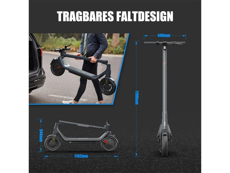LEQISMART E-Scooter A11 350W mit ABE - 20km/h