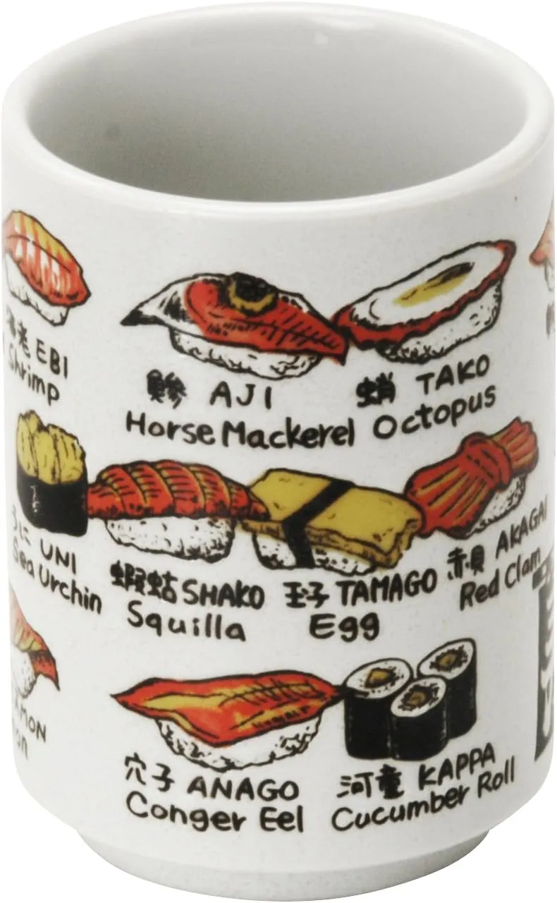 Rin Kinnosuke Mino Yaki Sushi Tea Cup Set