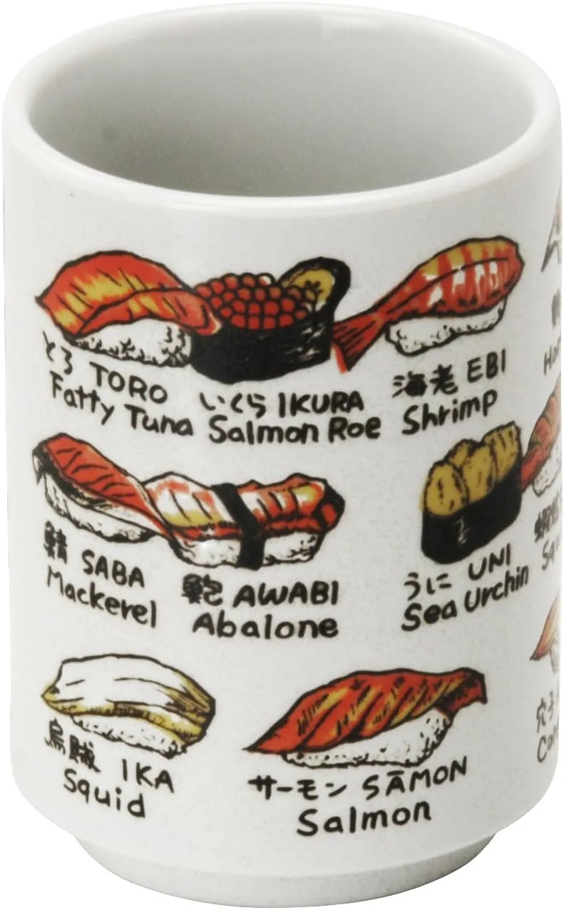 Rin Kinnosuke Mino Yaki Sushi Tea Cup Set