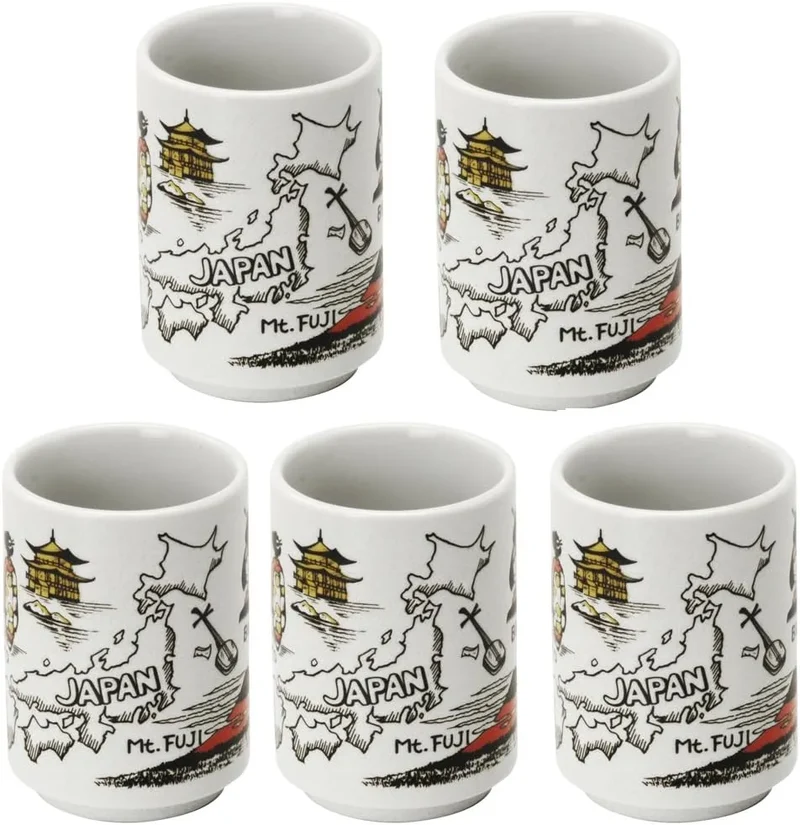 Rin Kinnosuke Mino Yaki Sushi Tea Cup Set