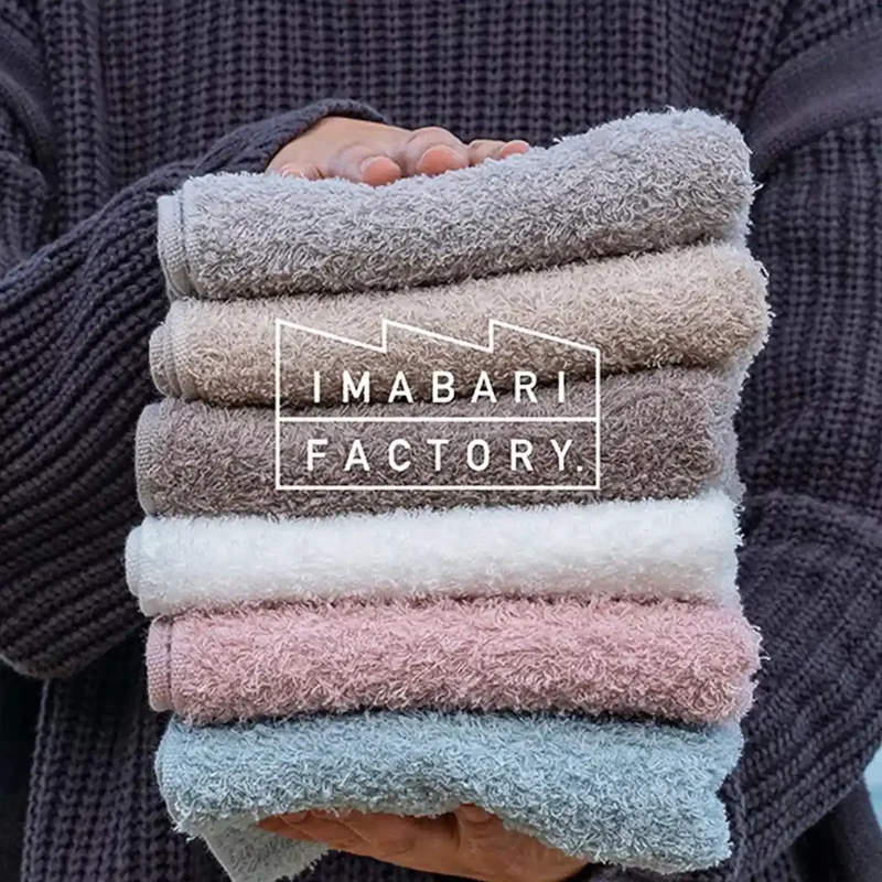 Imabari Factory Japanese Certified Bath Towel Set of 2 Smokey Blue 120X60Cm