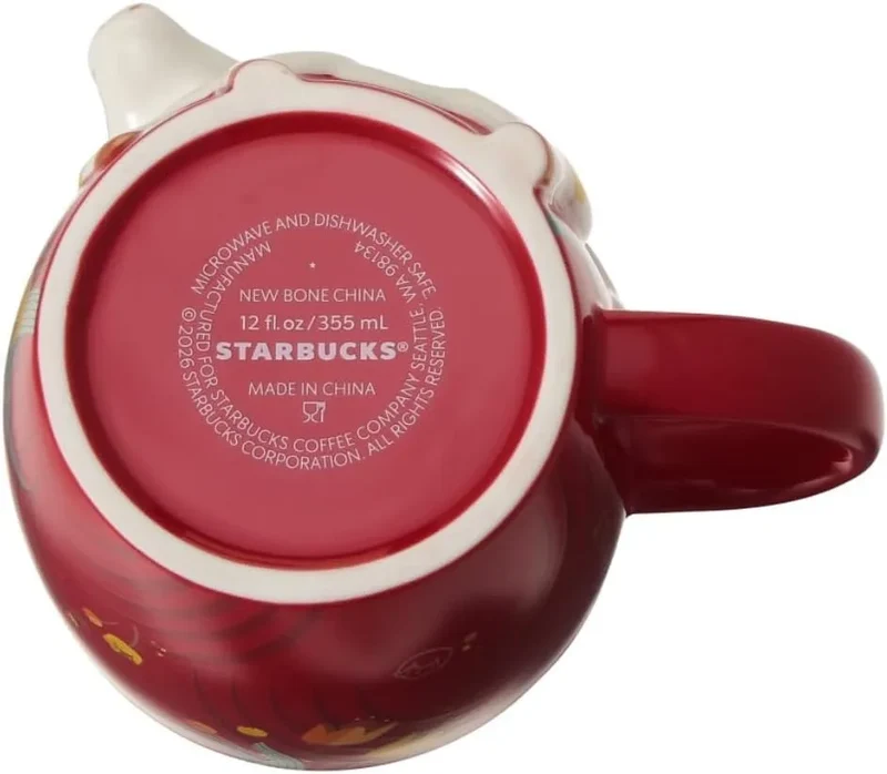 Starbucks 12oz New Year Bear Mug Zodiac Horse Design