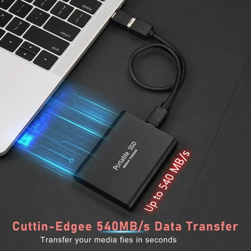 Geschwindigkeits-Tresor SSD – Externe 100GB Festplatte Mit Ultraschnellem USB-C Und USB 3.1 Anschluss