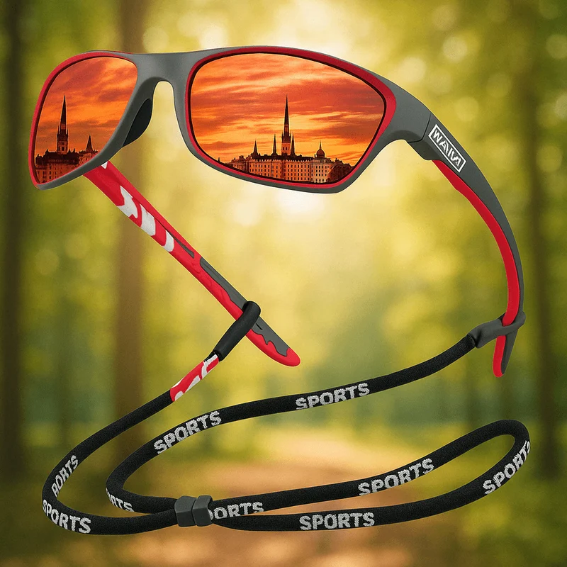 POLARSPORTX Profi – Polarisierte Sportsonnenbrille Mit UV400-Schutz Für Draußen Und Alltag