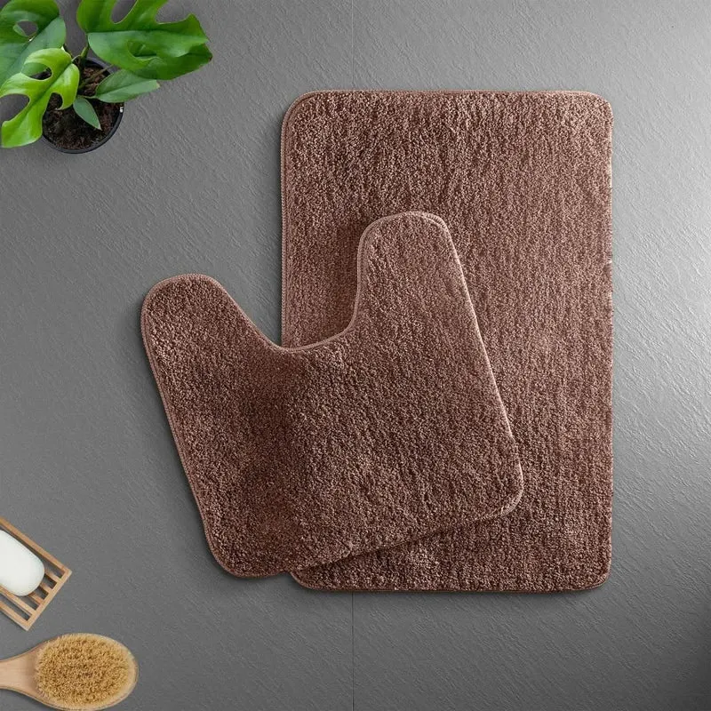 LuxusSchritt Badematte | Weiche Mikrofaser Matte | Rutschfest Schnell Trocknend | Badezimmerteppich