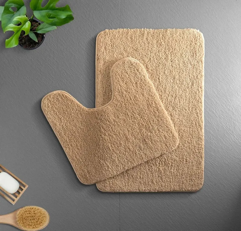 LuxusSchritt Badematte | Weiche Mikrofaser Matte | Rutschfest Schnell Trocknend | Badezimmerteppich