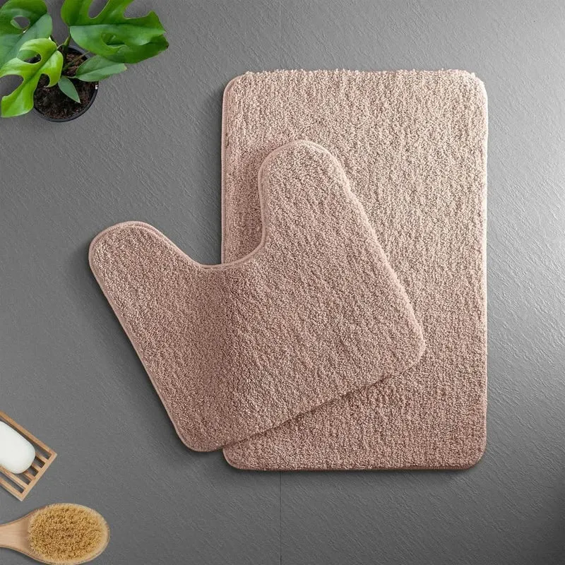 LuxusSchritt Badematte | Weiche Mikrofaser Matte | Rutschfest Schnell Trocknend | Badezimmerteppich