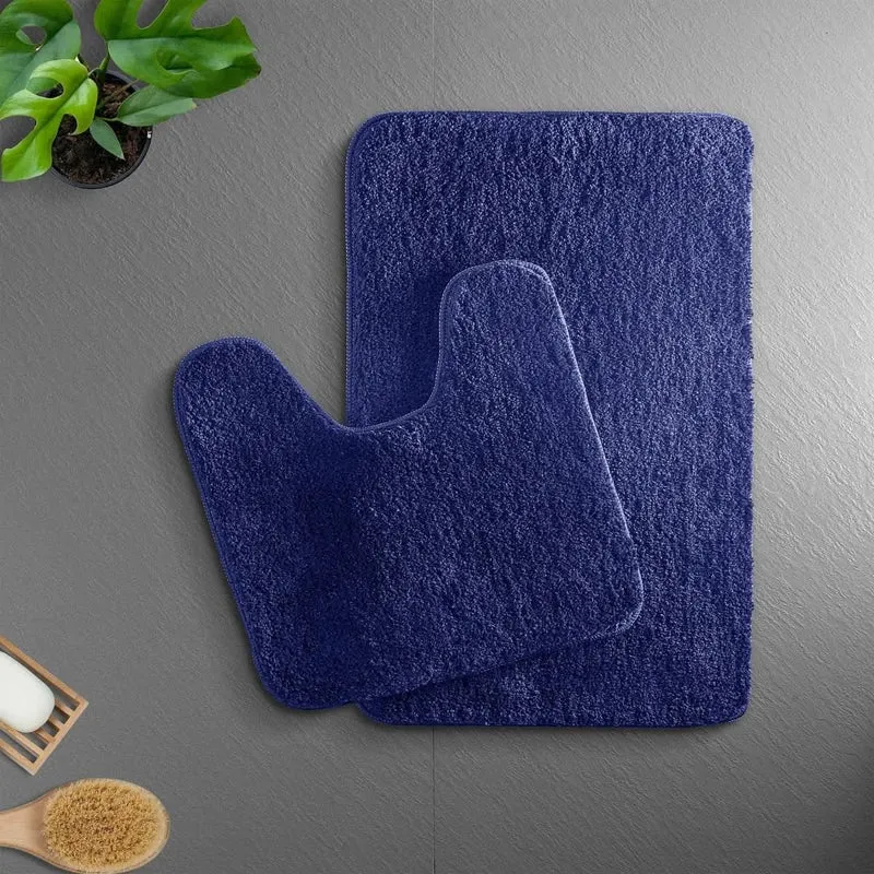 LuxusSchritt Badematte | Weiche Mikrofaser Matte | Rutschfest Schnell Trocknend | Badezimmerteppich