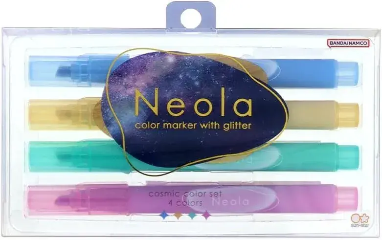 Sun-Star Neora Dreaming Glitter Pens, 4 Distinct Shifting Tones