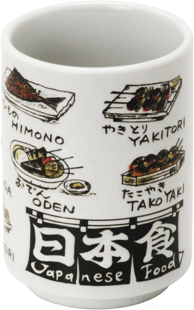 Rin Kinnosuke Sushi Yumi Tea Cup Japanese Pattern 7x10 cm