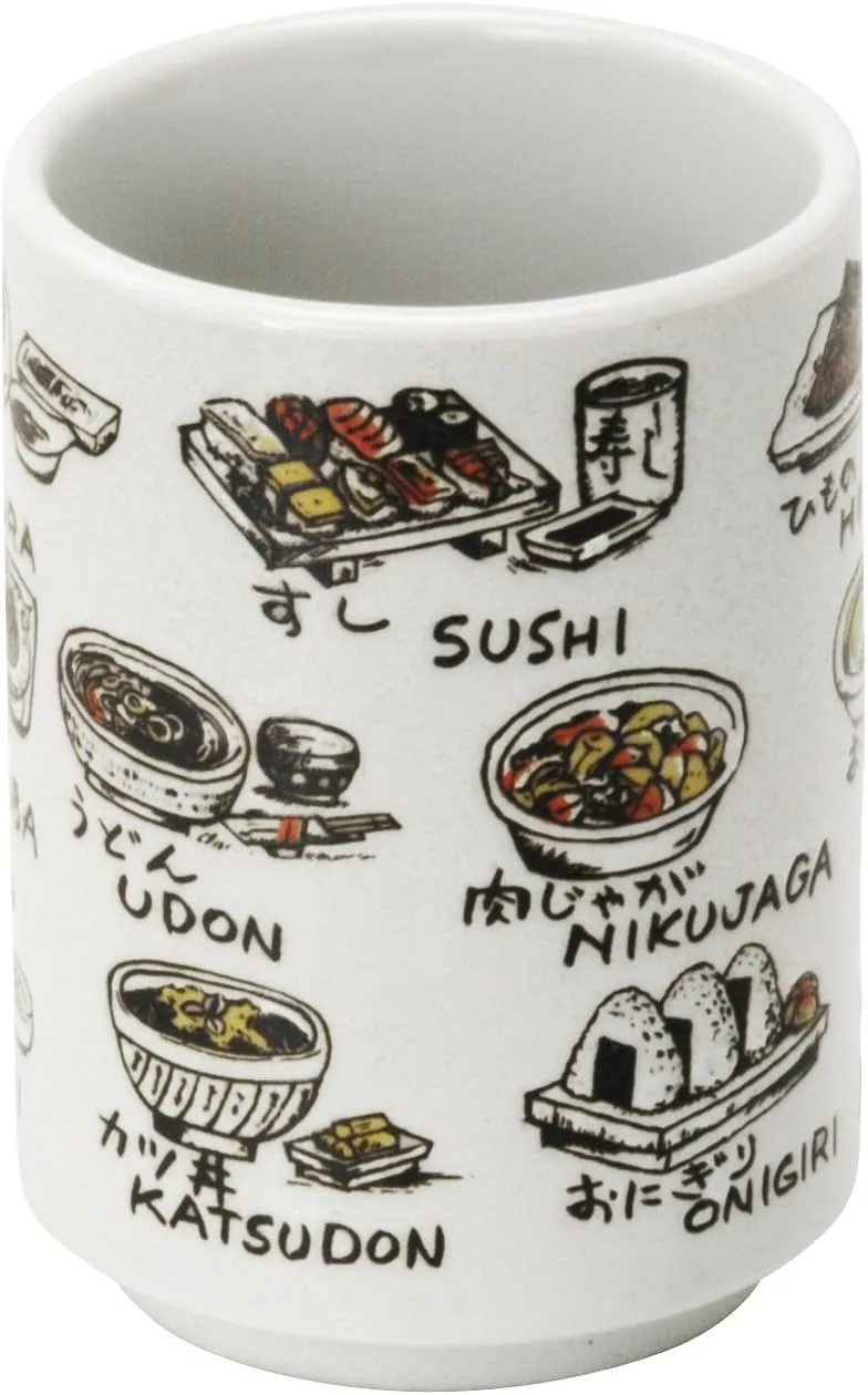 Rin Kinnosuke Sushi Yumi Tea Cup Japanese Pattern 7x10 cm
