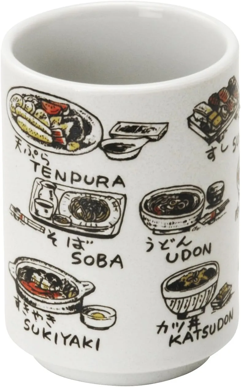 Rin Kinnosuke Sushi Yumi Tea Cup Japanese Pattern 7x10 cm
