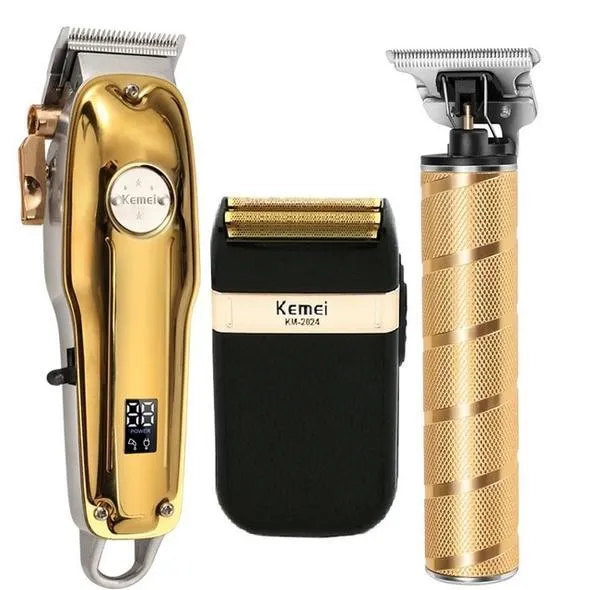 Haartrimmer Set 3-in-1 – Präzisionstrimmer mit T-Blade & Rasierer