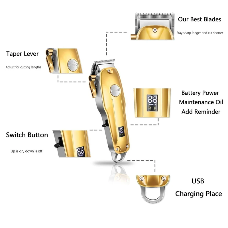 Haartrimmer Set 3-in-1 – Präzisionstrimmer mit T-Blade & Rasierer