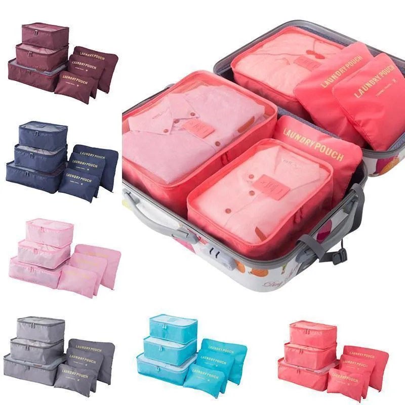 Reise Organizer Set – 6-teiliges Koffer Organizer Set mit Mesh-Fenster