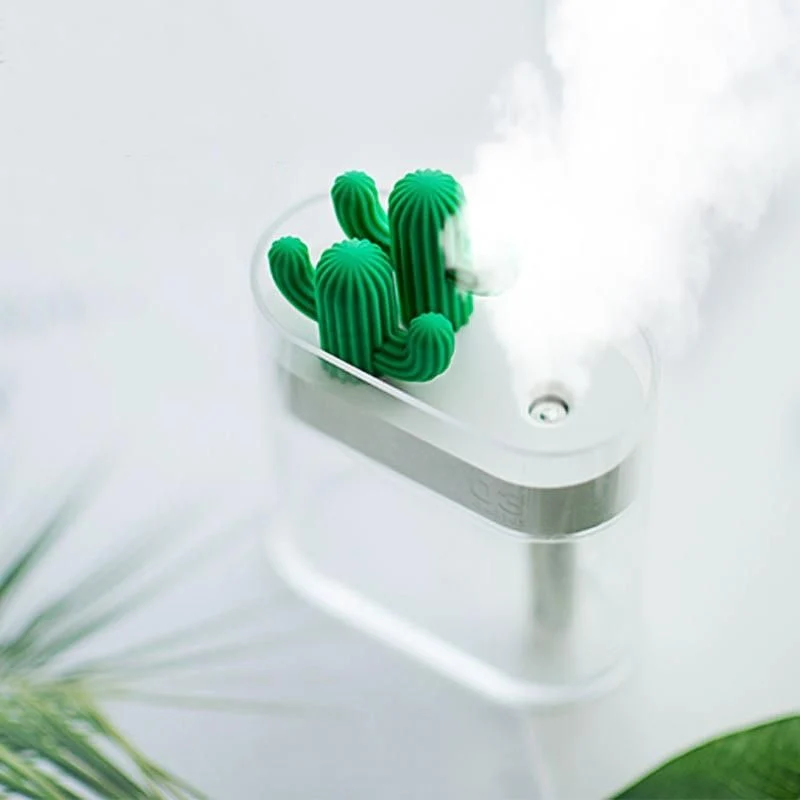 Cactiva – Ultraschall Aromadiffusor Kaktus mit LED-Licht 160 ml