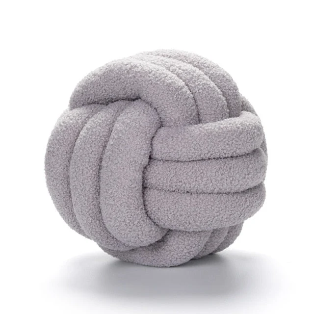 Knotiva – Dekokissen Baumwollfleece mit Dreifachknoten Design
