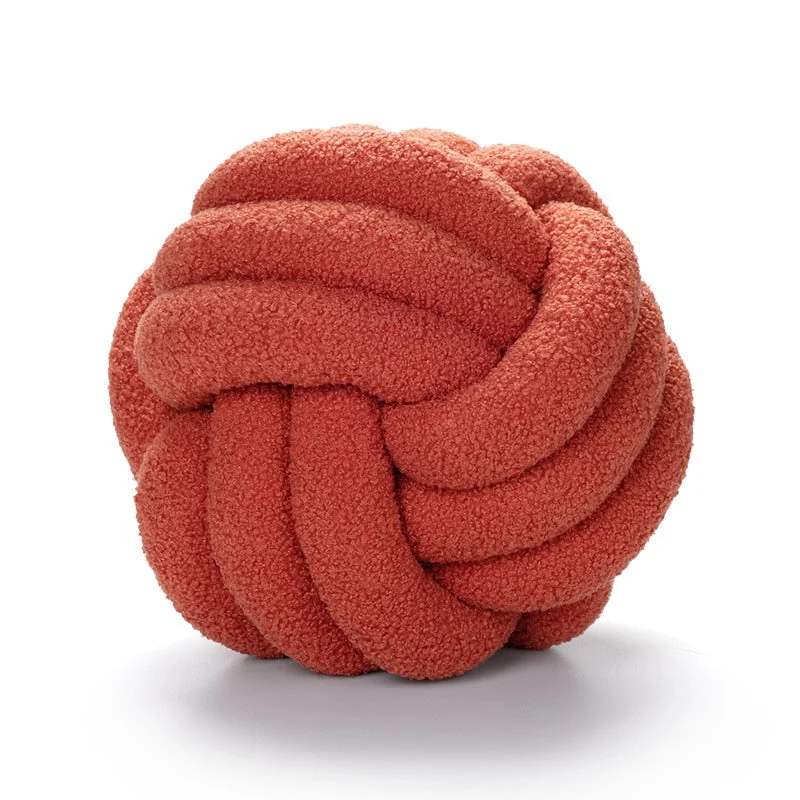 Knotiva – Dekokissen Baumwollfleece mit Dreifachknoten Design