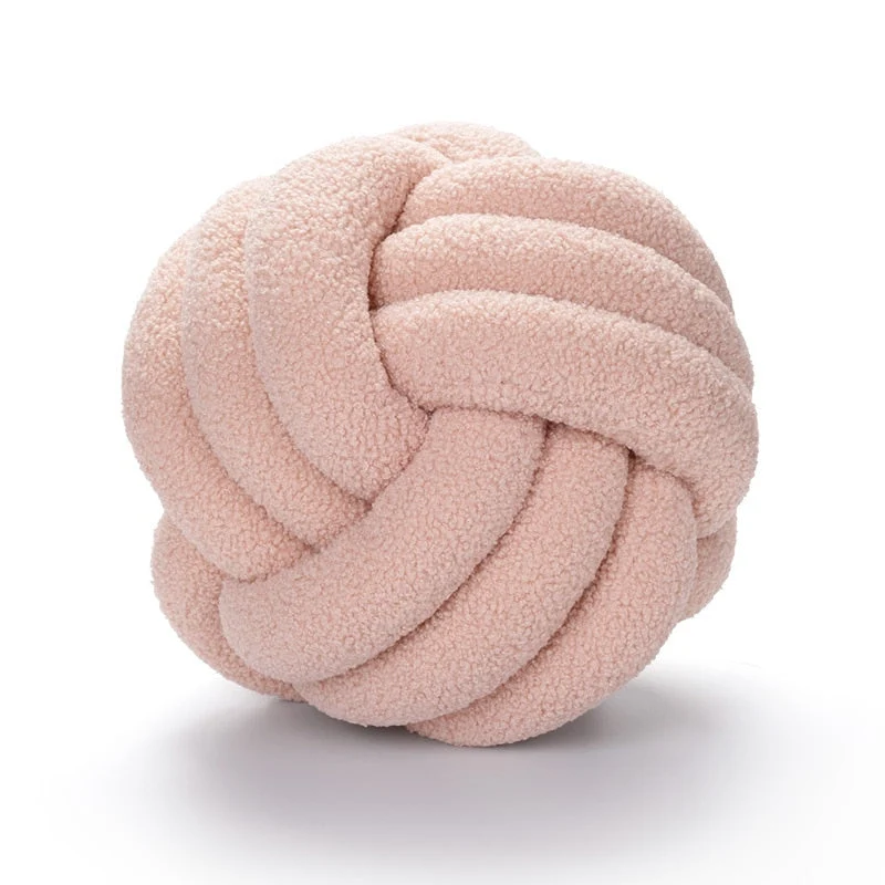 Knotiva – Dekokissen Baumwollfleece mit Dreifachknoten Design