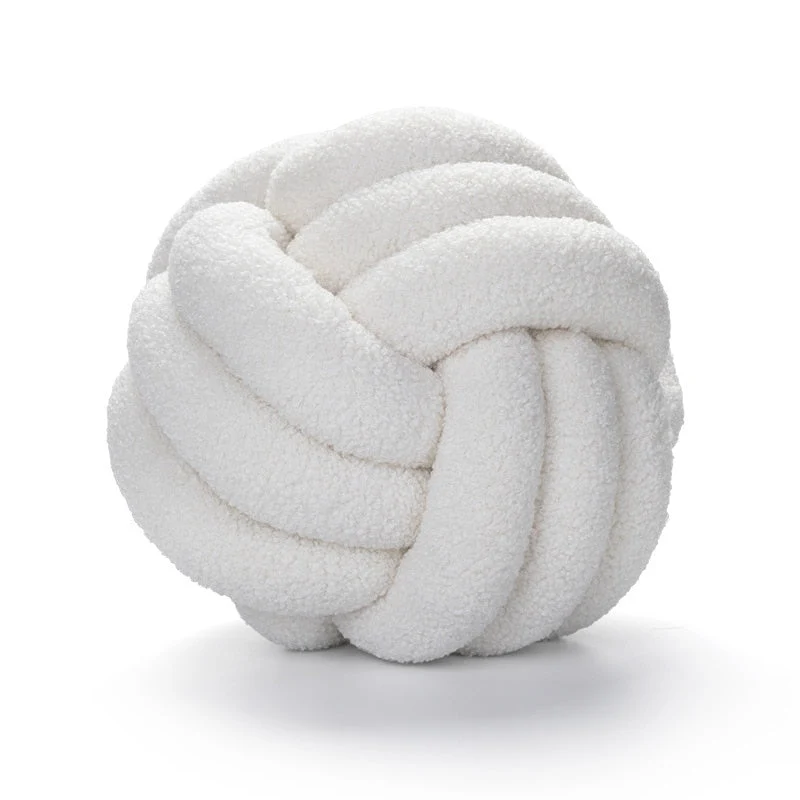 Knotiva – Dekokissen Baumwollfleece mit Dreifachknoten Design
