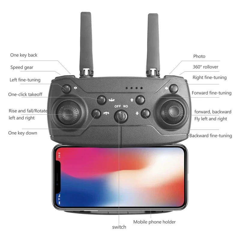 AeroFlex – E88 Drohne 4K Kamera, WiFi FPV, faltbar & stabiler Flug