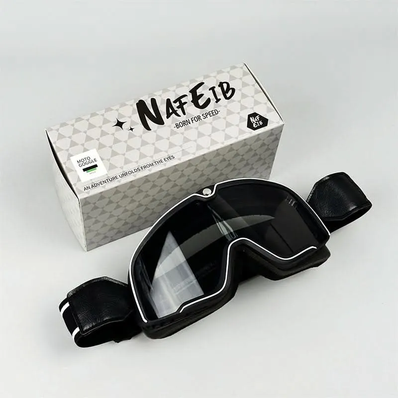 Retro-Motorradbrille – Herren Vintage-Schutzbrille mit UV-Schutz