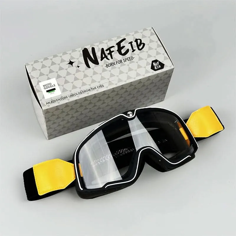 Retro-Motorradbrille – Herren Vintage-Schutzbrille mit UV-Schutz