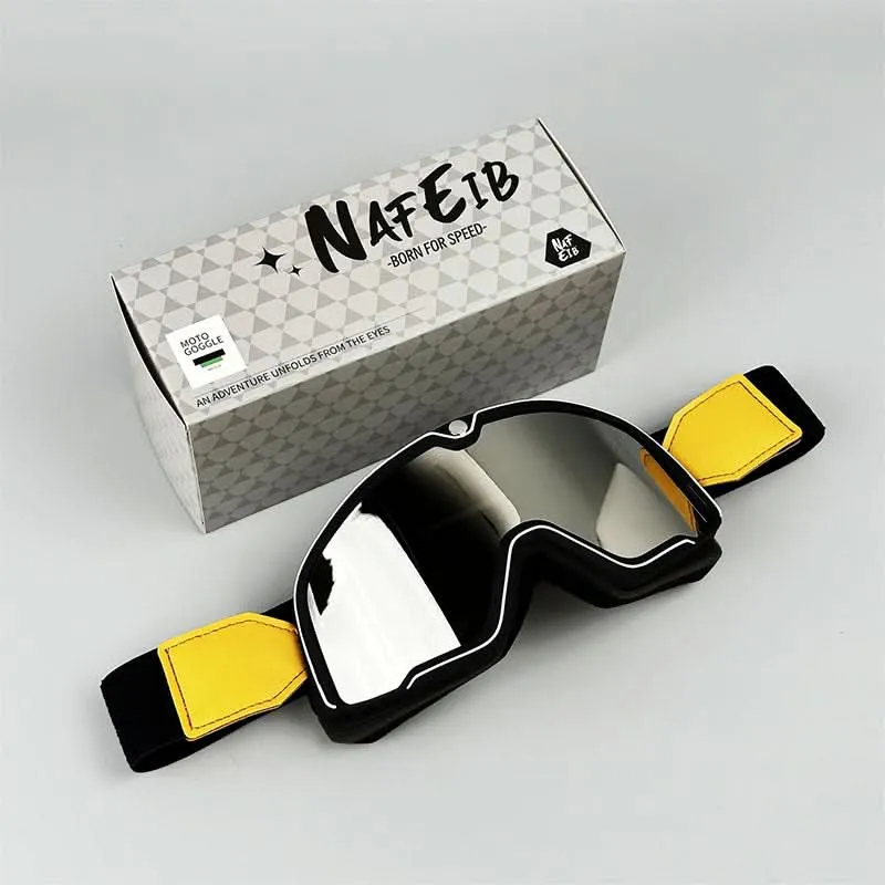 Retro-Motorradbrille – Herren Vintage-Schutzbrille mit UV-Schutz