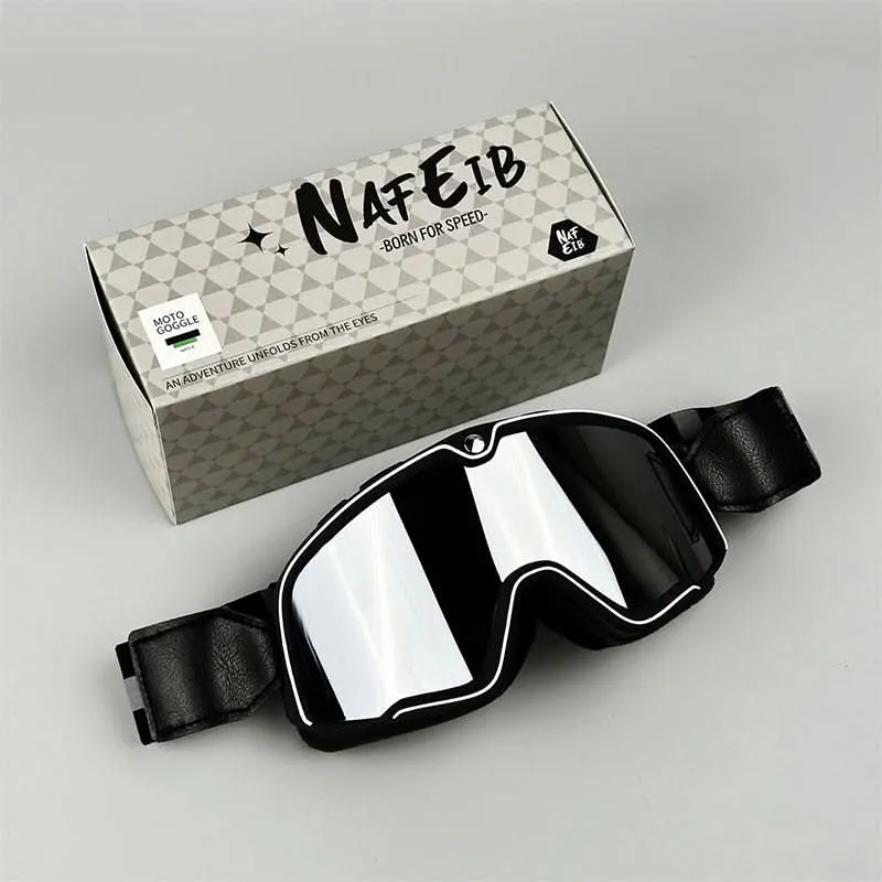 Retro-Motorradbrille – Herren Vintage-Schutzbrille mit UV-Schutz