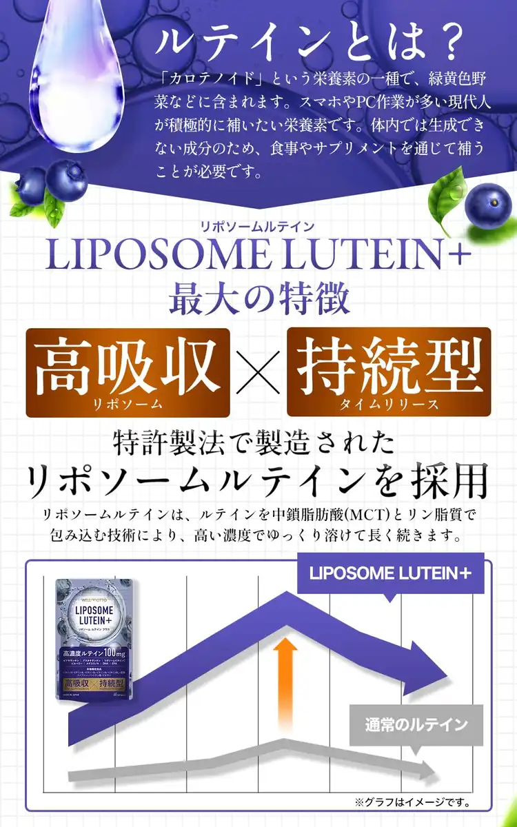 Wellmotto Liposomal Lutein Supplement with High Absorption and Zeaxanthin