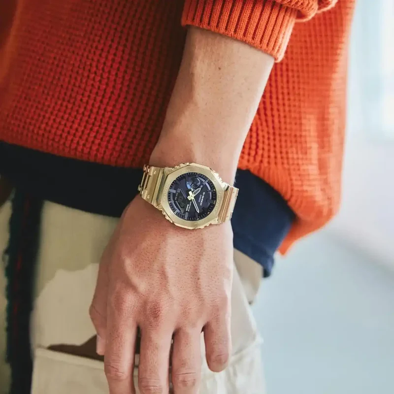 G-SHOCK GM-B2100 Classic Gold Wristwatch with Bracelet Band