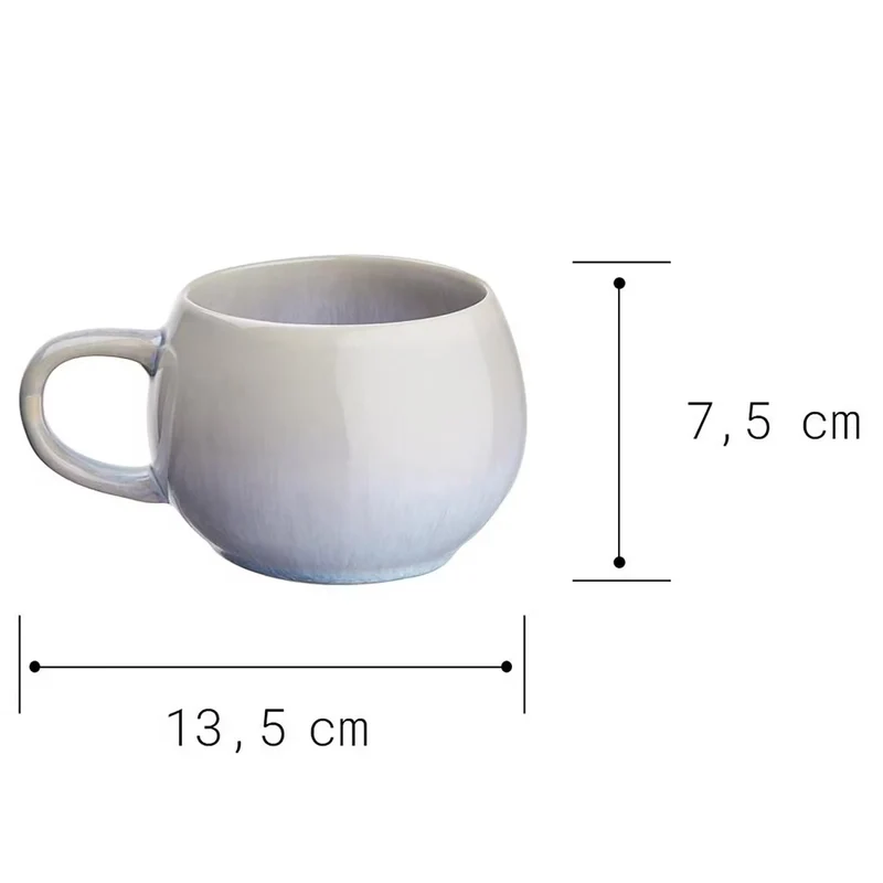 COTTAGE Becher-Set 4er – Steinzeug-Kaffeebecher mit reaktiver Glasur