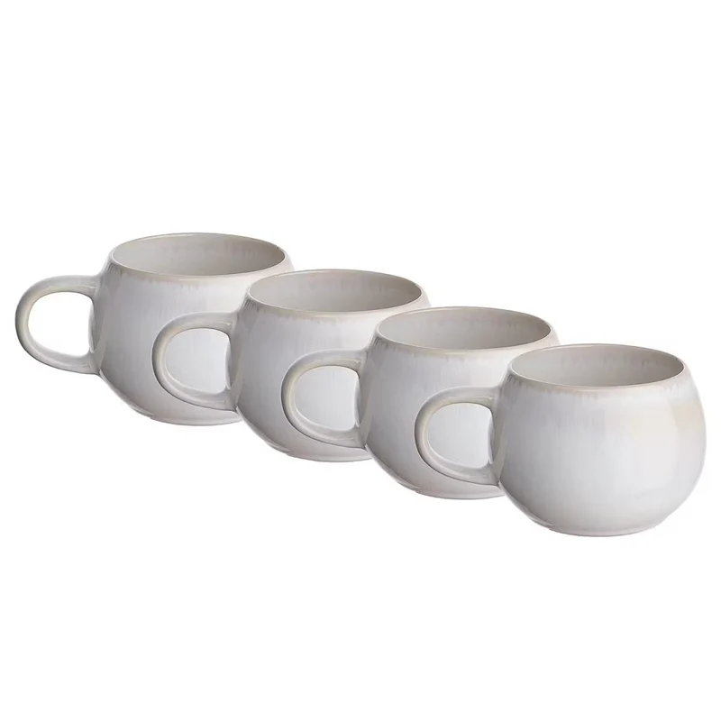 COTTAGE Becher-Set 4er – Steinzeug-Kaffeebecher mit reaktiver Glasur