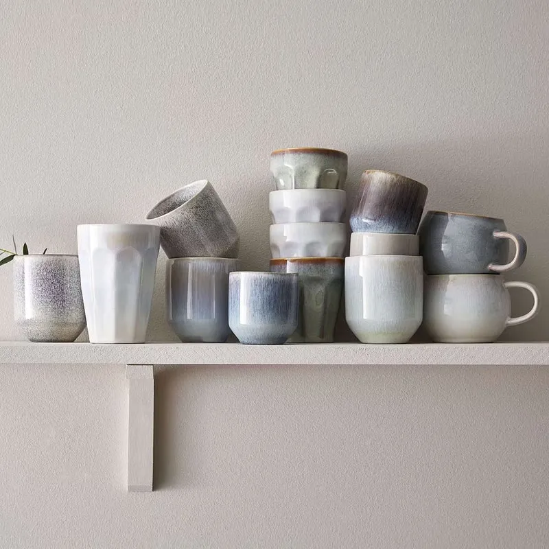 COTTAGE Becher-Set 4er – Steinzeug-Kaffeebecher mit reaktiver Glasur